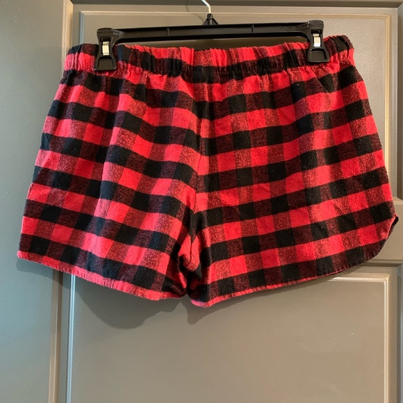 Red Plaid Sleep Shorts - Picture 2 of 2